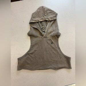 Earthbound Distressed Ombré Cropped Hoodie Boho bohemian peace sign small